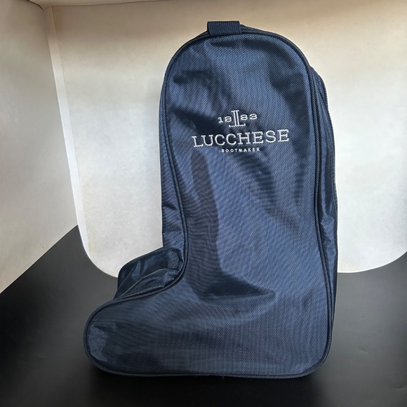 Lucchese Boot Carry and Storage Bag with Double Zippered Compartment, Blue - Picture 3 of 5